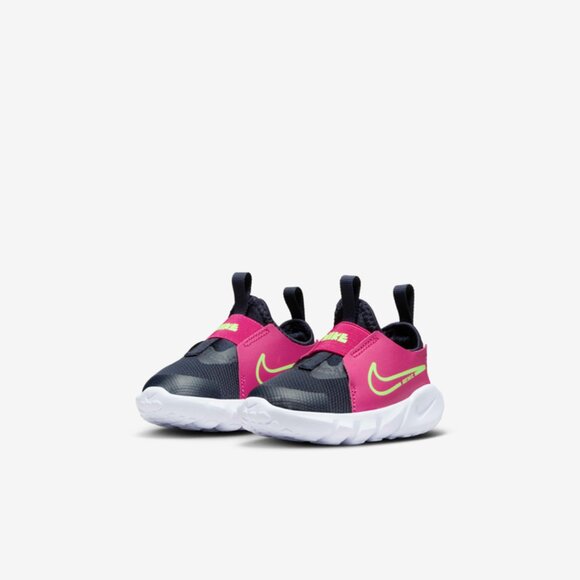 Nike Flex Runner 2 Baby/Girls Dark Obsidian Pink Walking Running Sneaker Size 7C - Picture 1 of 15